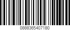 Código de barras (EAN, GTIN, SKU, ISBN): '0888365407180'