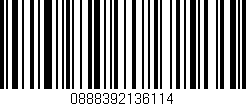 Código de barras (EAN, GTIN, SKU, ISBN): '0888392136114'
