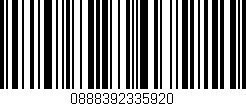 Código de barras (EAN, GTIN, SKU, ISBN): '0888392335920'