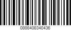 Código de barras (EAN, GTIN, SKU, ISBN): '0888408340436'