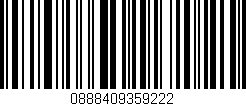 Código de barras (EAN, GTIN, SKU, ISBN): '0888409359222'