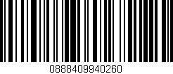 Código de barras (EAN, GTIN, SKU, ISBN): '0888409940260'