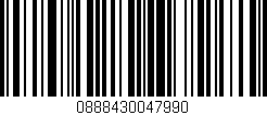 Código de barras (EAN, GTIN, SKU, ISBN): '0888430047990'