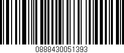 Código de barras (EAN, GTIN, SKU, ISBN): '0888430051393'
