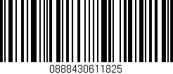 Código de barras (EAN, GTIN, SKU, ISBN): '0888430611825'