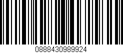 Código de barras (EAN, GTIN, SKU, ISBN): '0888430989924'