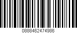 Código de barras (EAN, GTIN, SKU, ISBN): '0888462474986'