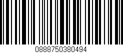 Código de barras (EAN, GTIN, SKU, ISBN): '0888750380494'
