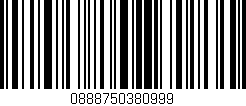 Código de barras (EAN, GTIN, SKU, ISBN): '0888750380999'