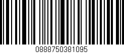 Código de barras (EAN, GTIN, SKU, ISBN): '0888750381095'