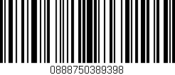 Código de barras (EAN, GTIN, SKU, ISBN): '0888750389398'