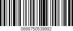 Código de barras (EAN, GTIN, SKU, ISBN): '0888750539892'