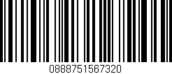 Código de barras (EAN, GTIN, SKU, ISBN): '0888751567320'