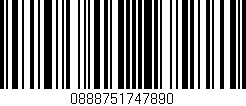 Código de barras (EAN, GTIN, SKU, ISBN): '0888751747890'