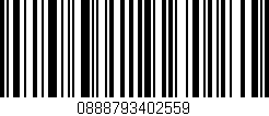 Código de barras (EAN, GTIN, SKU, ISBN): '0888793402559'