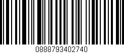 Código de barras (EAN, GTIN, SKU, ISBN): '0888793402740'