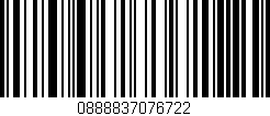 Código de barras (EAN, GTIN, SKU, ISBN): '0888837076722'