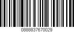 Código de barras (EAN, GTIN, SKU, ISBN): '0888837670029'