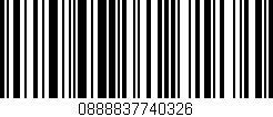 Código de barras (EAN, GTIN, SKU, ISBN): '0888837740326'