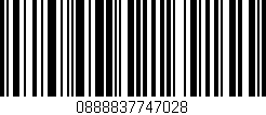 Código de barras (EAN, GTIN, SKU, ISBN): '0888837747028'