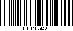 Código de barras (EAN, GTIN, SKU, ISBN): '0889110444290'