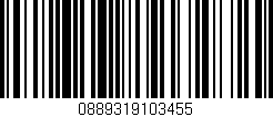 Código de barras (EAN, GTIN, SKU, ISBN): '0889319103455'
