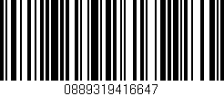 Código de barras (EAN, GTIN, SKU, ISBN): '0889319416647'