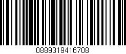 Código de barras (EAN, GTIN, SKU, ISBN): '0889319416708'