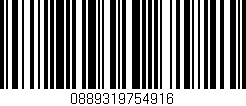 Código de barras (EAN, GTIN, SKU, ISBN): '0889319754916'
