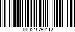 Código de barras (EAN, GTIN, SKU, ISBN): '0889319758112'