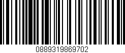 Código de barras (EAN, GTIN, SKU, ISBN): '0889319869702'