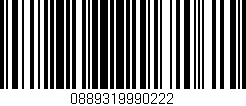 Código de barras (EAN, GTIN, SKU, ISBN): '0889319990222'