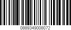 Código de barras (EAN, GTIN, SKU, ISBN): '0889349008072'