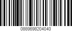 Código de barras (EAN, GTIN, SKU, ISBN): '0889698204040'
