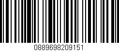 Código de barras (EAN, GTIN, SKU, ISBN): '0889698209151'