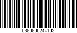 Código de barras (EAN, GTIN, SKU, ISBN): '0889800244193'