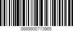 Código de barras (EAN, GTIN, SKU, ISBN): '0889800713965'