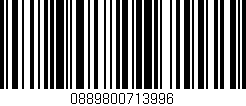 Código de barras (EAN, GTIN, SKU, ISBN): '0889800713996'