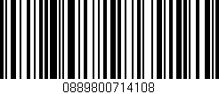 Código de barras (EAN, GTIN, SKU, ISBN): '0889800714108'