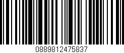Código de barras (EAN, GTIN, SKU, ISBN): '0889812475837'