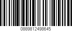 Código de barras (EAN, GTIN, SKU, ISBN): '0889812498645'