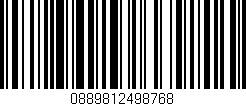 Código de barras (EAN, GTIN, SKU, ISBN): '0889812498768'