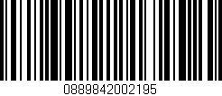 Código de barras (EAN, GTIN, SKU, ISBN): '0889842002195'
