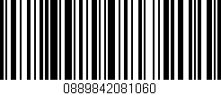 Código de barras (EAN, GTIN, SKU, ISBN): '0889842081060'