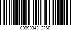 Código de barras (EAN, GTIN, SKU, ISBN): '0889894012760'