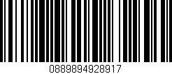 Código de barras (EAN, GTIN, SKU, ISBN): '0889894928917'
