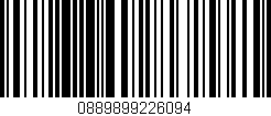Código de barras (EAN, GTIN, SKU, ISBN): '0889899226094'