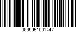 Código de barras (EAN, GTIN, SKU, ISBN): '0889951001447'
