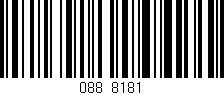 Código de barras (EAN, GTIN, SKU, ISBN): '088/8181'