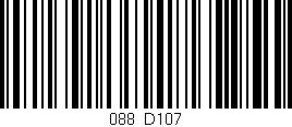 Código de barras (EAN, GTIN, SKU, ISBN): '088/D107'